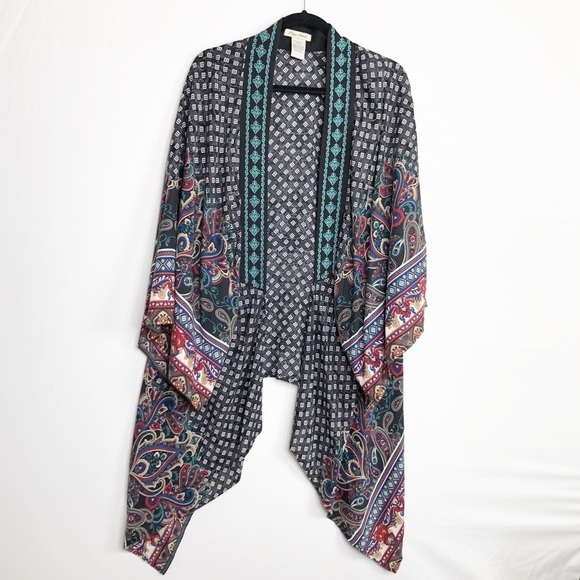 Flying tomato floral bohemian embroidered kimono - Picture 7 of 7